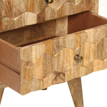 Load image into Gallery viewer, Mobiletto 2 cassetti 40x30x50 cm in Legno Massello di Mango