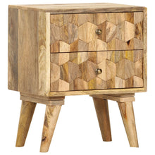 Load image into Gallery viewer, Mobiletto 2 cassetti 40x30x50 cm in Legno Massello di Mango