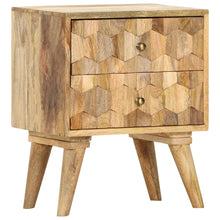 Load image into Gallery viewer, Mobiletto 2 cassetti 40x30x50 cm in Legno Massello di Mango