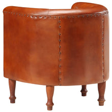 Carica l&#39;immagine nel visualizzatore di Gallery, Poltrona Cabriolet Marrone in Vera Pelle