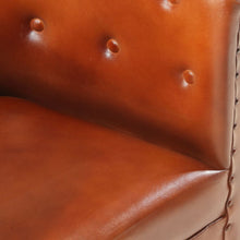 Carica l&#39;immagine nel visualizzatore di Gallery, Poltrona Cabriolet Marrone in Vera Pelle
