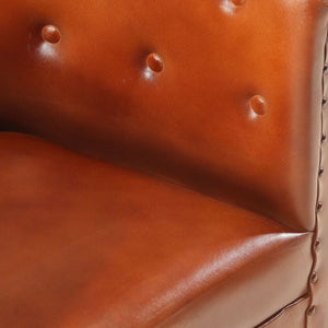 Poltrona Cabriolet Marrone in Vera Pelle