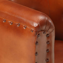 Carica l&#39;immagine nel visualizzatore di Gallery, Poltrona Cabriolet Marrone in Vera Pelle