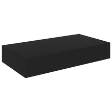Load image into Gallery viewer, Pensile a Muro Nero con 1 Cassettoin MDF 48x25x8 cm