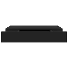Load image into Gallery viewer, Pensile a Muro Nero con 1 Cassettoin MDF 48x25x8 cm
