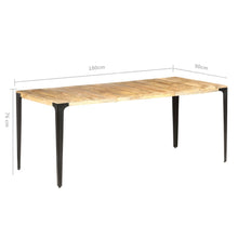 Load image into Gallery viewer, Tavolo da Pranzo 180x90x76 cm in Legno Massello di Mango