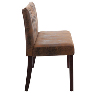 Divanetto 148,5 cm Marrone in Similpelle Scamosciata