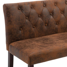 Load image into Gallery viewer, Divanetto 148,5 cm Marrone in Similpelle Scamosciata