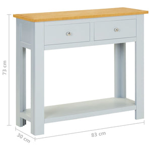 Tavolo Consolle 83x30x73 cm in Legno Massello di Rovere