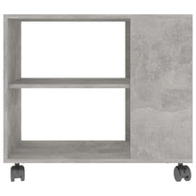 Laden Sie das Bild in den Galerie-Viewer, Mobiletto con Rotelle Grigio Cemento 70x35x55 cm in Legno Multistrato