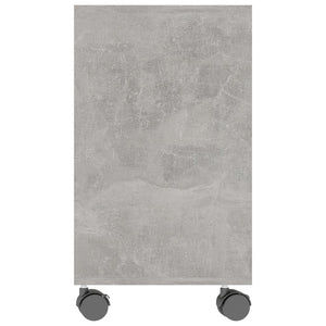Mobiletto con Rotelle Grigio Cemento 70x35x55 cm in Legno Multistrato
