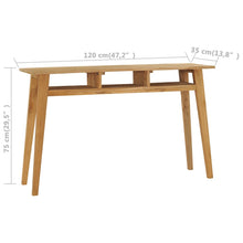 Carica l&#39;immagine nel visualizzatore di Gallery, Mobiletto Consolle 120x35x75 cm in Legno Massello di Teak
