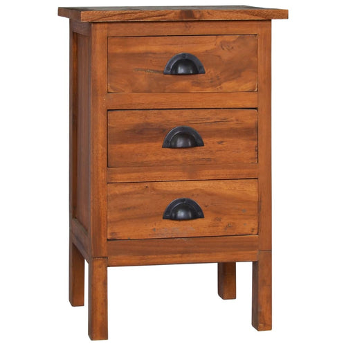 Mobiletto con 3 cassetti 40x35x60 cm in Legno Massello di Teak