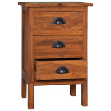 Load image into Gallery viewer, Mobiletto con 3 cassetti 40x35x60 cm in Legno Massello di Teak