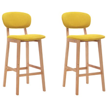 Carica l&#39;immagine nel visualizzatore di Gallery, Sgabelli da Bar 2 pz Giallo Senape in Tessuto