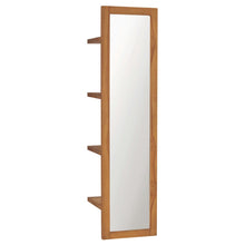 Indlæs billede til gallerivisning Specchio da Parete con Mensole 30x30x120 cm in Massello di Teak