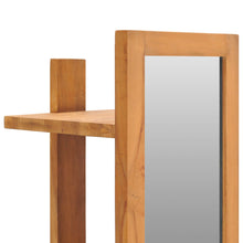 Indlæs billede til gallerivisning Specchio da Parete con Mensole 30x30x120 cm in Massello di Teak