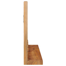 Load image into Gallery viewer, Specchio da Parete con Mensola per bagno 60x12x40 cm in Massello di Teak