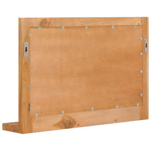 Load image into Gallery viewer, Specchio da Parete con Mensola per bagno 60x12x40 cm in Massello di Teak