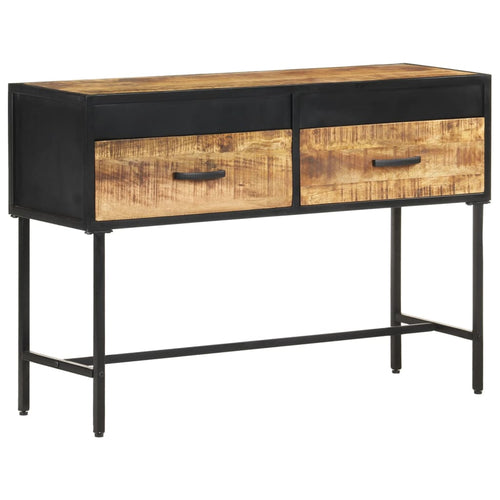 Mobiletto Consolle 110x35x75 cm in Legno di Mango Grezzo