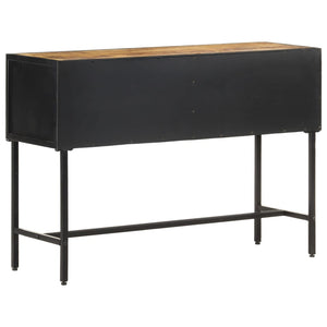 Mobiletto Consolle 110x35x75 cm in Legno di Mango Grezzo
