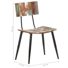Carica l&#39;immagine nel visualizzatore di Gallery, Sedie da Pranzo 2 pz in Legno Massello di Recupero