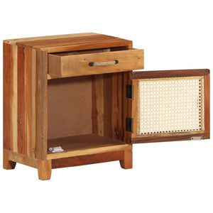 Mobiletto con anta e cassetto 40x30x50 cm in Legno Massello di Recupero