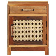 Load image into Gallery viewer, Mobiletto con anta e cassetto 40x30x50 cm in Legno Massello di Recupero