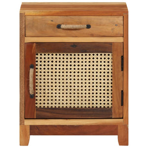 Mobiletto con anta e cassetto 40x30x50 cm in Legno Massello di Recupero