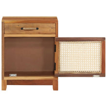 Load image into Gallery viewer, Mobiletto con anta e cassetto 40x30x50 cm in Legno Massello di Recupero
