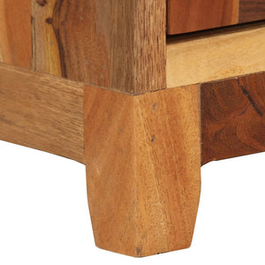Mobiletto con anta e cassetto 40x30x50 cm in Legno Massello di Recupero