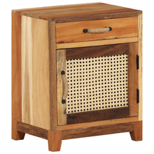 Load image into Gallery viewer, Mobiletto con anta e cassetto 40x30x50 cm in Legno Massello di Recupero