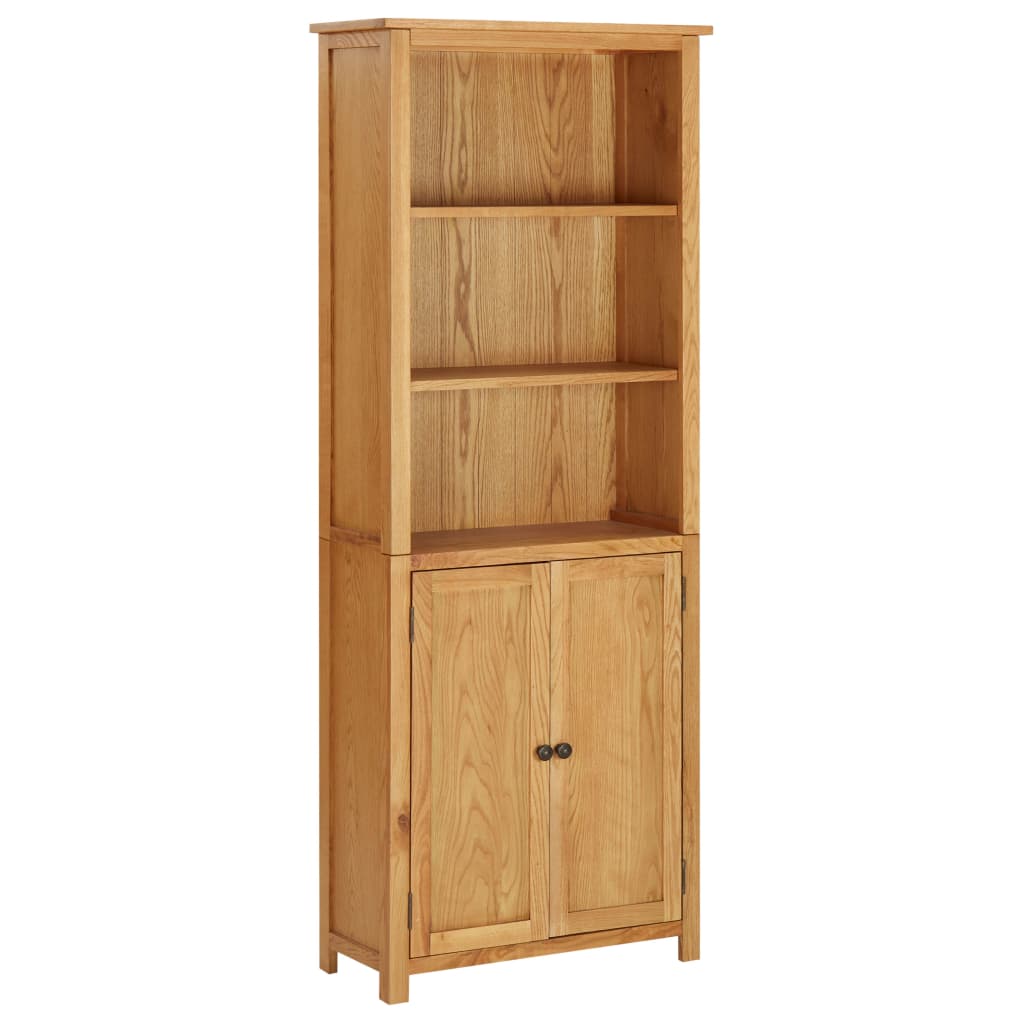 Libreria con 2 Ante 70x30x180 cm in Massello di Rovere