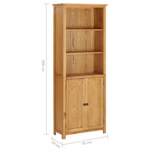 Load image into Gallery viewer, Libreria con 2 Ante 70x30x180 cm in Massello di Rovere