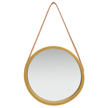 Carica l&#39;immagine nel visualizzatore di Gallery, Specchio da Parete con Cinghia 40 cm Oro