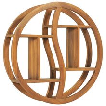 Load image into Gallery viewer, Mensola Yin Yang 60x15x60 cm in Legno Massello di Teak