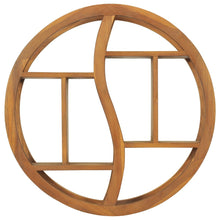 Load image into Gallery viewer, Mensola Yin Yang 60x15x60 cm in Legno Massello di Teak