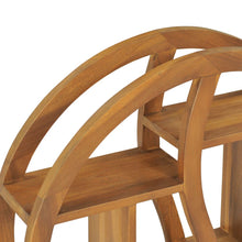 Load image into Gallery viewer, Mensola Yin Yang 60x15x60 cm in Legno Massello di Teak