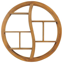 Load image into Gallery viewer, Mensola Yin Yang 80x17,5x80 cm in Legno Massello di Teak