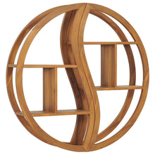 Load image into Gallery viewer, Mensola Yin Yang 100x20x100 cm in Legno Massello di Teak
