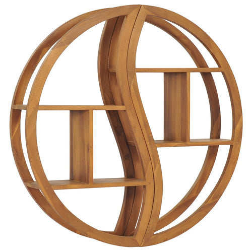 Mensola Yin Yang 100x20x100 cm in Legno Massello di Teak