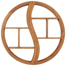 Load image into Gallery viewer, Mensola Yin Yang 100x20x100 cm in Legno Massello di Teak