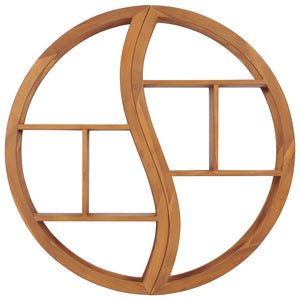 Mensola Yin Yang 100x20x100 cm in Legno Massello di Teak