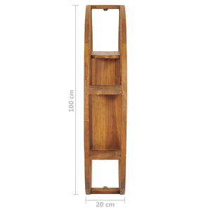 Mensola Yin Yang 100x20x100 cm in Legno Massello di Teak