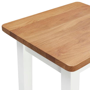 Sgabelli da Bar 2 pz in Legno Massello di Rovere