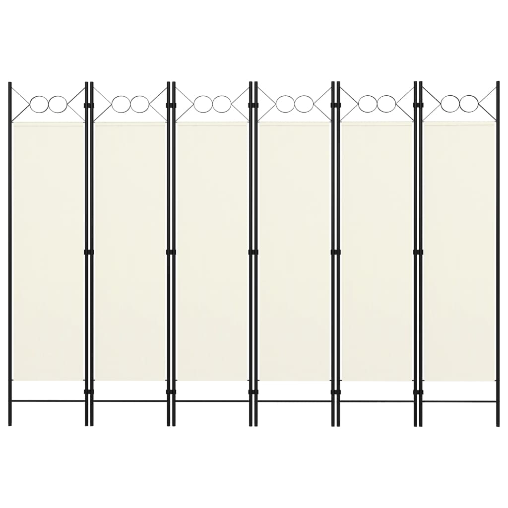 Paravento a 6 Pannelli Bianco 240x180 cm
