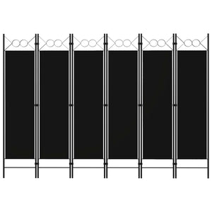 Separè 6 Pannelli Nero 240x180 cm
