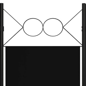 Separè 6 Pannelli Nero 240x180 cm