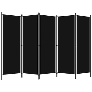 Separè 5 Pannelli Nero 250x180 cm