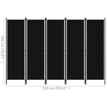 Charger l&#39;image dans la galerie, Separè 5 Pannelli Nero 250x180 cm